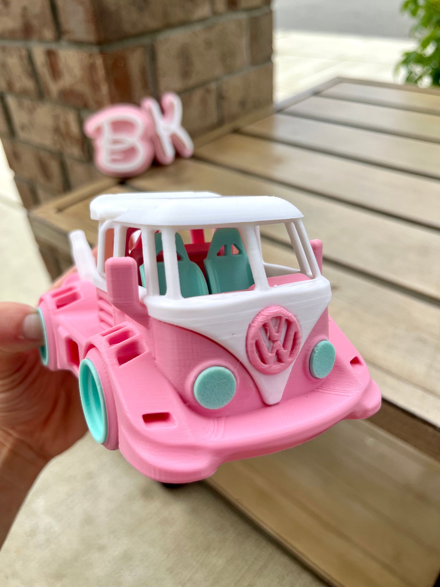 3D Printed Volkswagen Truck Hot Rod Toy: Custom VW Pickup Collectible Model Car