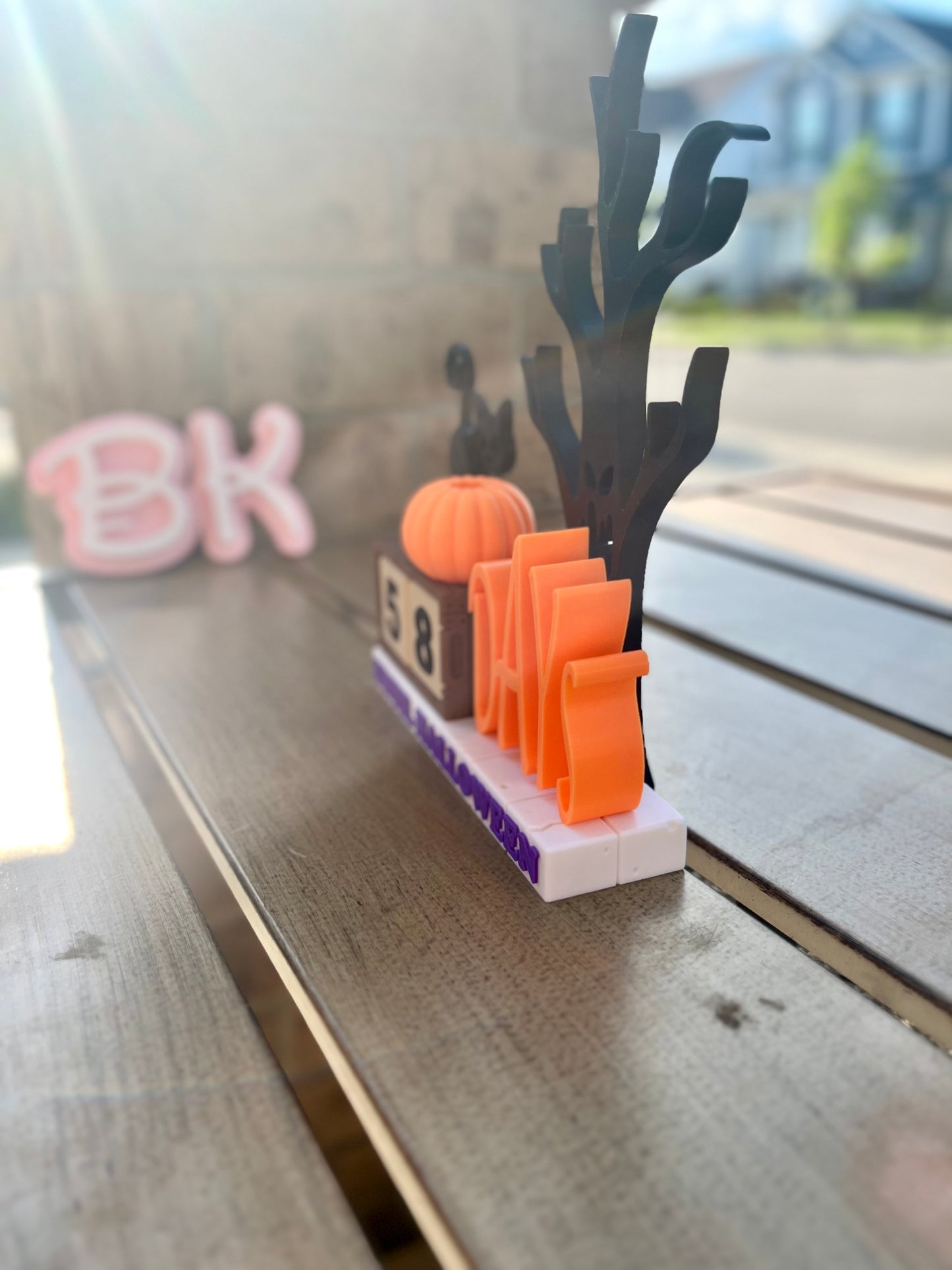 Personalized 3D Printed Halloween Countdown Calendar: Spooky Decor for Festive October Fun