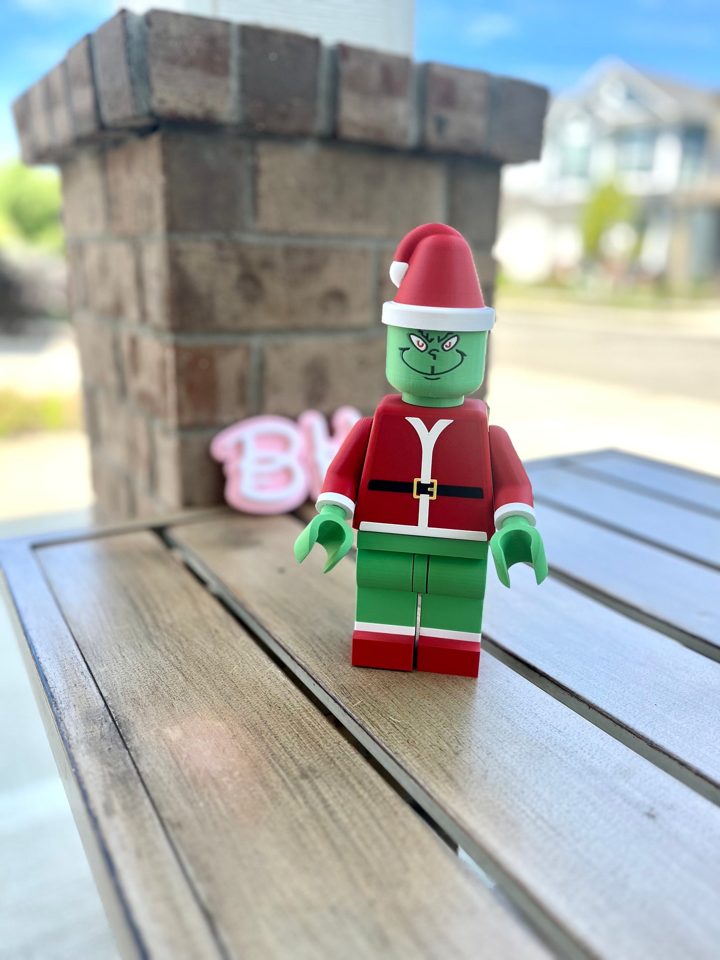 3D Printed Holiday Grinch Figurine - Brick Compatible Christmas Decoration