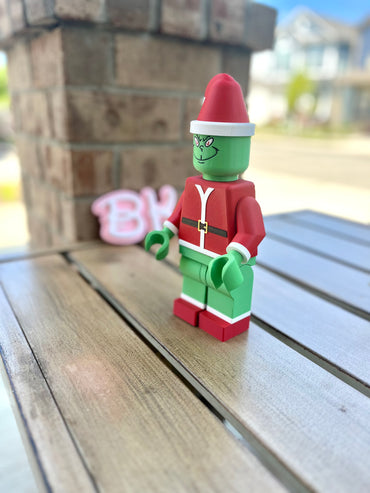 3D Printed Holiday Grinch Figurine - Brick Compatible Christmas Decoration