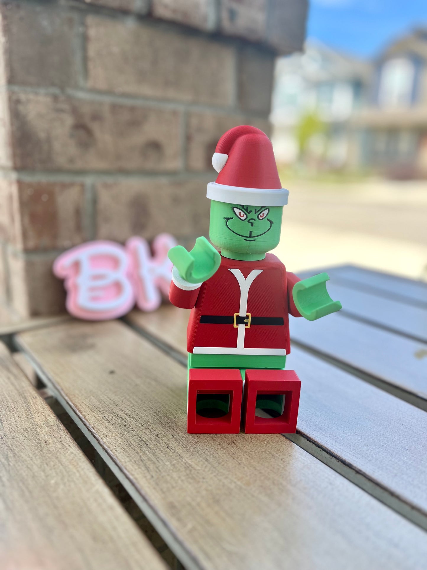 3D Printed Holiday Grinch Figurine - Brick Compatible Christmas Decoration