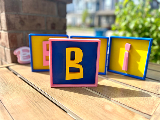 SpongeBob Inspired Nursery Decor: Custom 6" Wall Letters Kids Room Sign