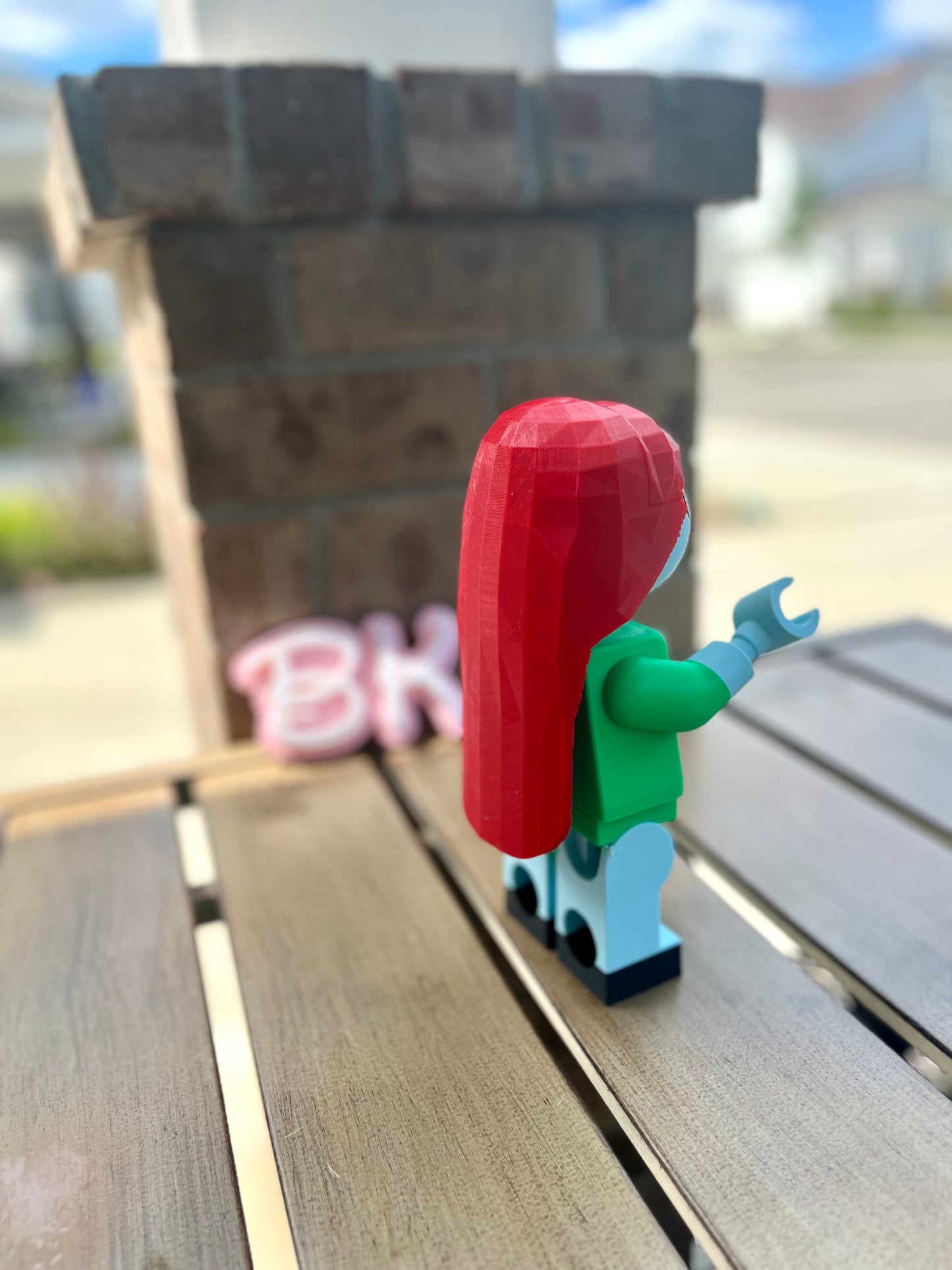 Sally 3D Printed Brick-Style Figure - Nightmare Before Christmas Inspired Display Piece