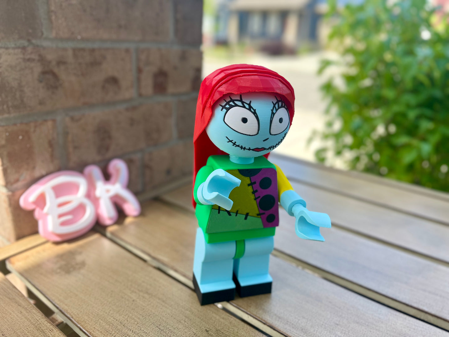 Sally 3D Printed Brick-Style Figure - Nightmare Before Christmas Inspired Display Piece