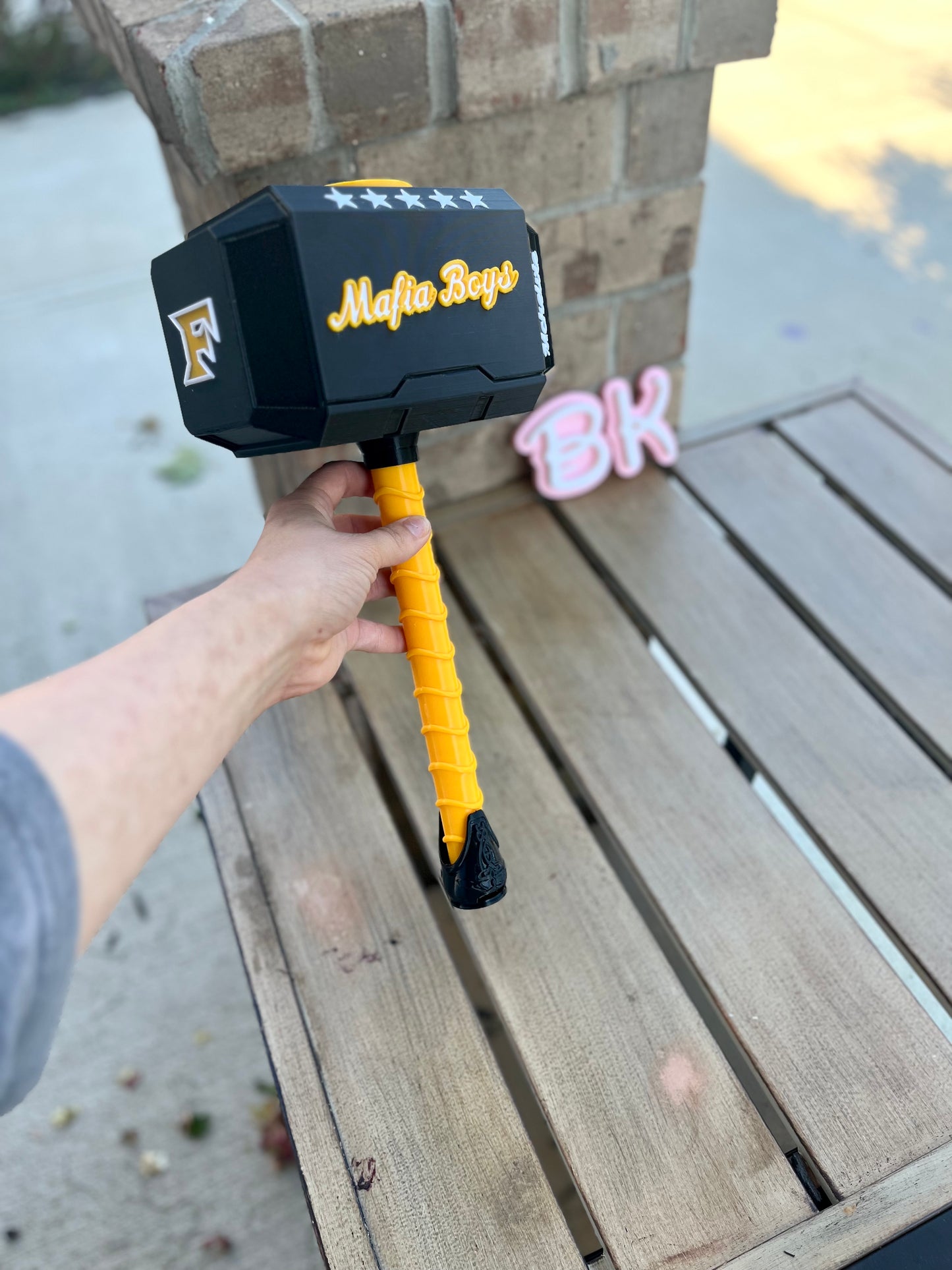 Personalized 3D Printed Thor-Inspired Display Hammer: Customizable Team Colors, School Spirit, Veterans