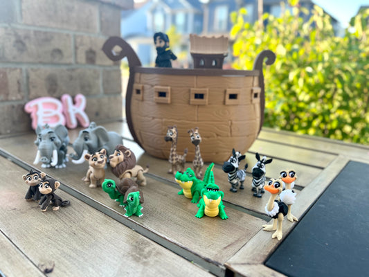 Noah's Ark Playset: 16+ Articulated Animals + Noah + Ark | Faith-Based, Biblical Toy, Religious Education