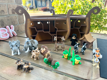 Noah's Ark Playset: 16+ Articulated Animals + Noah + Ark | Faith-Based, Biblical Toy, Religious Education