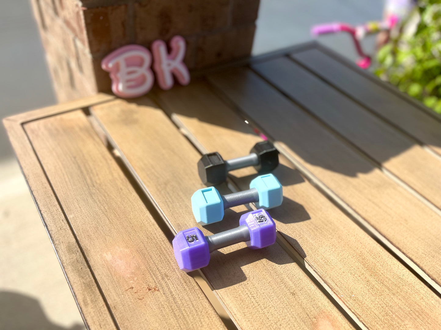 Personalized 3D Printed Fitness-Inspired Baby Rattles: Miniature Weightlifting Toy Set | Baby Safe Fillers