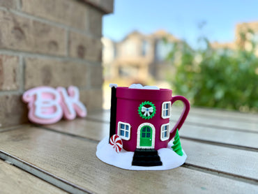 3D Printed Christmas Village Fairy House: Cozy Hot Cocoa Cottage Decoration for Holiday Displays