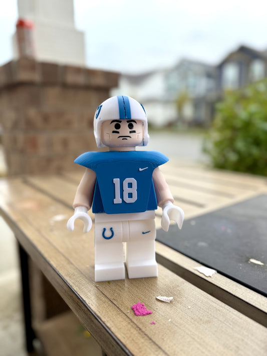 Personalized 3D Printed Football Player Figurine with Accessories - Custom Sports Collectible