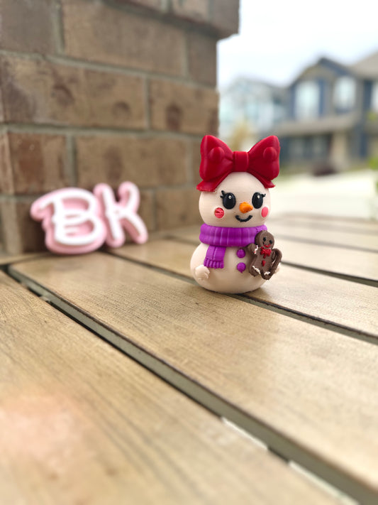 The Girly Snowgirl — A BK3D Winter Exclusive! | 3D Printed Bow Snowgirl