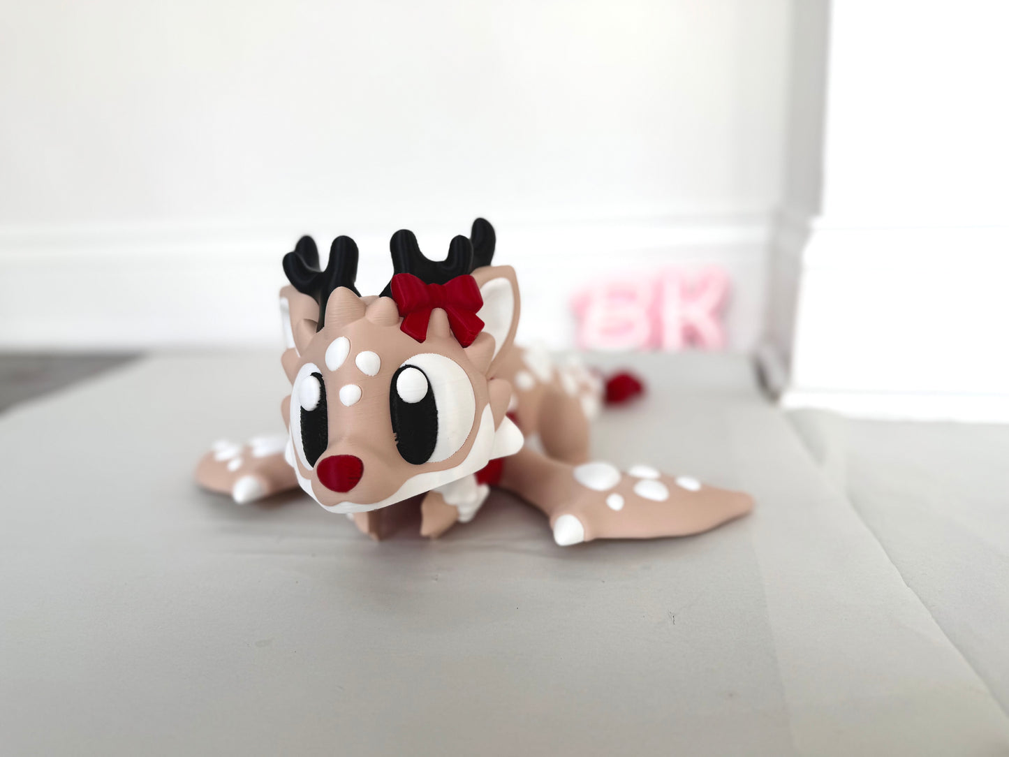 3D Printed Giant Reindeer Dragon — A BK3D Holiday Exclusive!