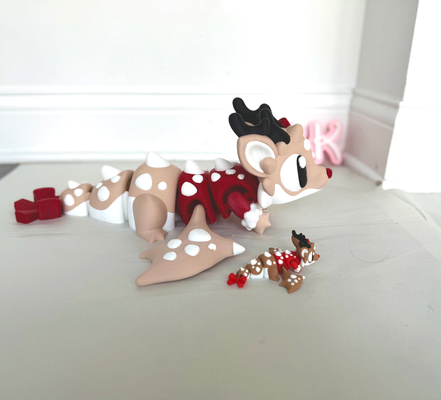 3D Printed Giant Reindeer Dragon — A BK3D Holiday Exclusive!