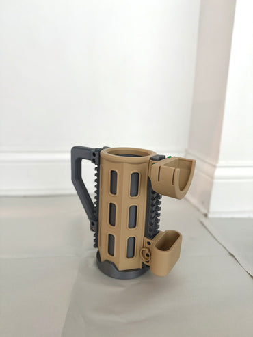 War-Style Cup Holder with Modular Storage | Custom Grenade-Style Drink Holder
