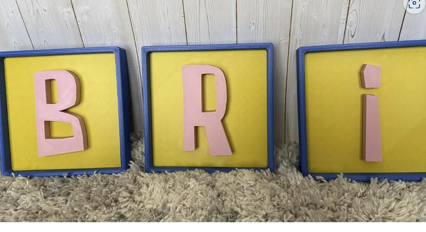 SpongeBob Inspired Nursery Decor: Custom 6" Wall Letters Kids Room Sign