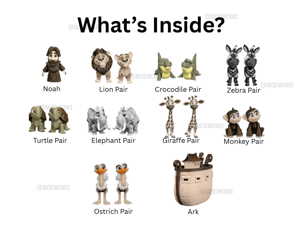 Noah's Ark Playset: 16+ Articulated Animals + Noah + Ark | Faith-Based, Biblical Toy, Religious Education