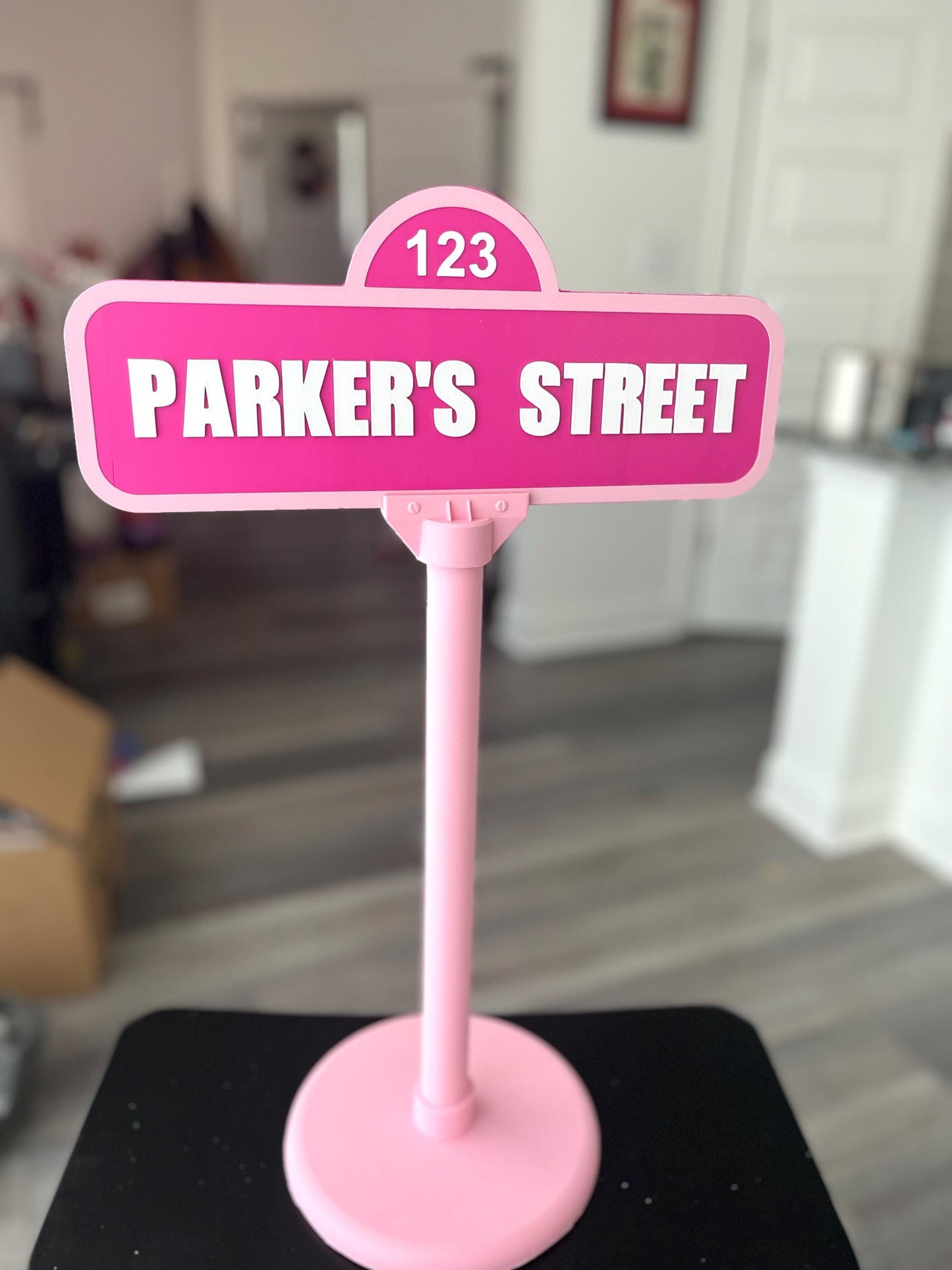 Custom 3D Printed Street Sign: Nursery, Classroom, Desk Decor