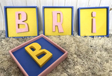 SpongeBob Inspired Nursery Decor: Custom 6" Wall Letters Kids Room Sign