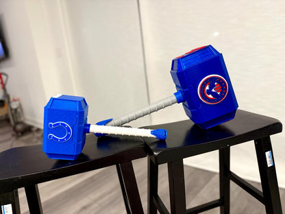 Personalized 3D Printed Thor-Inspired Display Hammer: Customizable Team Colors, School Spirit, Veterans