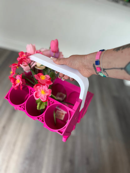 Girls Engine Block Drink Caddy | Custom Cooler for Bachelorette Party, She-Shed, or Garage Decor