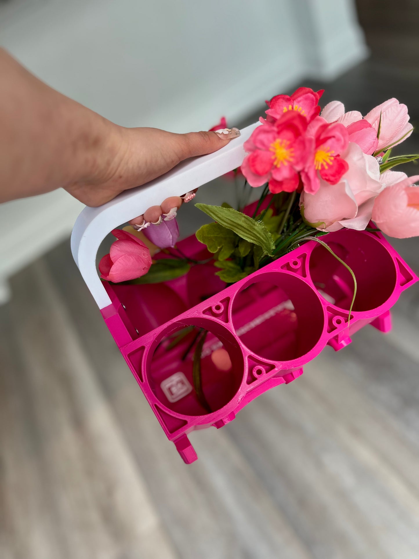 Girls Engine Block Drink Caddy | Custom Cooler for Bachelorette Party, She-Shed, or Garage Decor