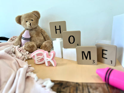 Custom Scrabble Letter Tiles: 3D Printed Wall Art, Game Room Decor