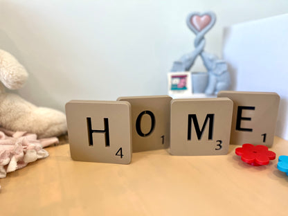 Custom Scrabble Letter Tiles: 3D Printed Wall Art, Game Room Decor