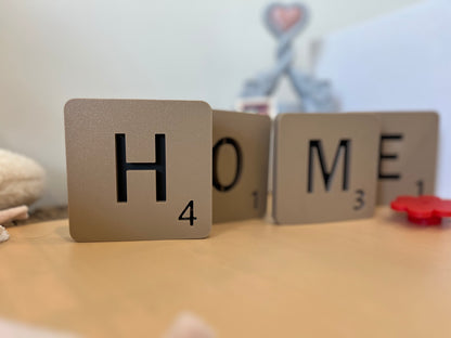 Custom Scrabble Letter Tiles: 3D Printed Wall Art, Game Room Decor