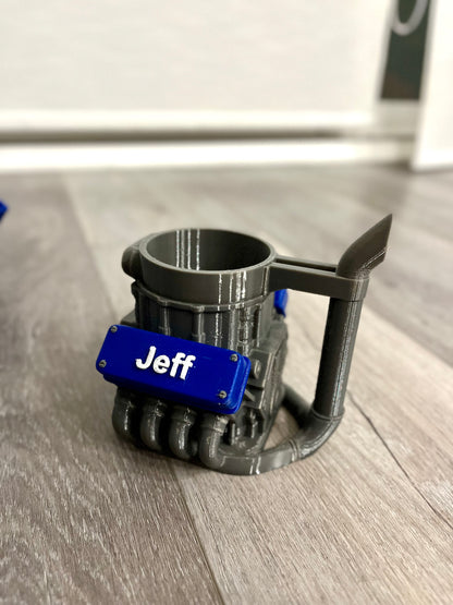 V8 Engine Cup Hoder: Custom Car Accessory for Automotive Enthusiasts & Man Caves