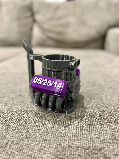 V8 Engine Cup Hoder: Custom Car Accessory for Automotive Enthusiasts & Man Caves