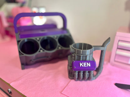 V8 Engine Cup Hoder: Custom Car Accessory for Automotive Enthusiasts & Man Caves