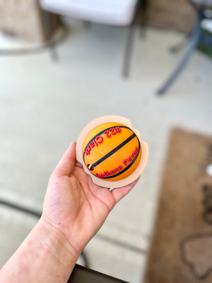 Personalized Basketball Tumbler Topper: Custom Stanley Cup Accessory for 30oz & 40oz Drinkware