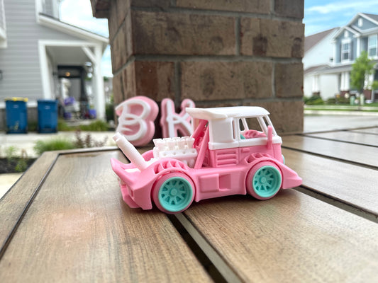 3D Printed Volkswagen Truck Hot Rod Toy: Custom VW Pickup Collectible Model Car