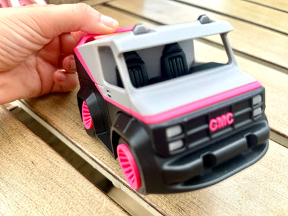 Personalized 3D Printed A-Team Inspired Van Replica | 80s TV Show Toy Truck | Custom Colors