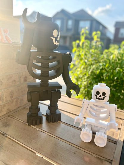 Articulated 3D Printed Skeleton Figurine - Mega Accessories! (SOLD SEPARATE)- Posable Brick-Style Display Piece for Collectors