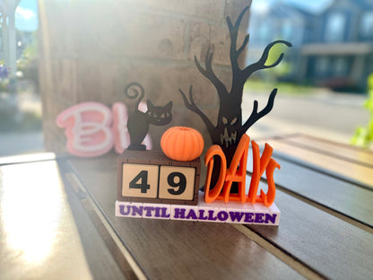Personalized 3D Printed Halloween Countdown Calendar: Spooky Decor for Festive October Fun