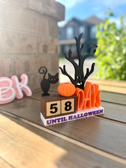 Personalized 3D Printed Halloween Countdown Calendar: Spooky Decor for Festive October Fun