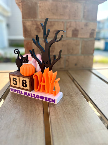Personalized 3D Printed Halloween Countdown Calendar: Spooky Decor for Festive October Fun
