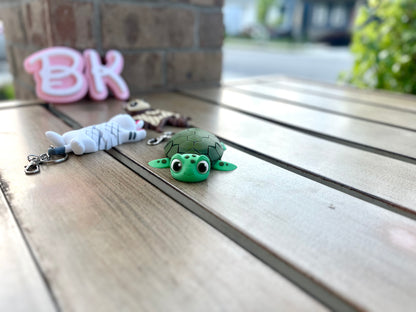 Adorable 3D Printed Flexi Animal Keychains: Articulated Companions for Kids & Adults