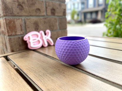 Golf Ball Planter: Desk Organizer & Decor for Golfers - Unique Miniature Flowerpot Gift