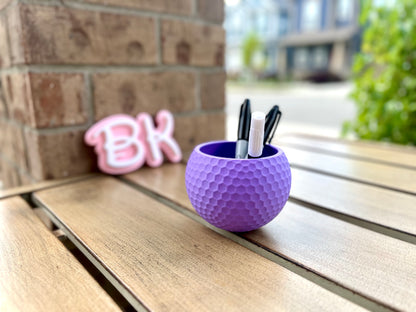 Golf Ball Planter: Desk Organizer & Decor for Golfers - Unique Miniature Flowerpot Gift