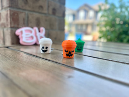 Spooky 3D Printed Halloween Boo Bucket Keychain Clickers - Trick-or-Treat Accessory Set