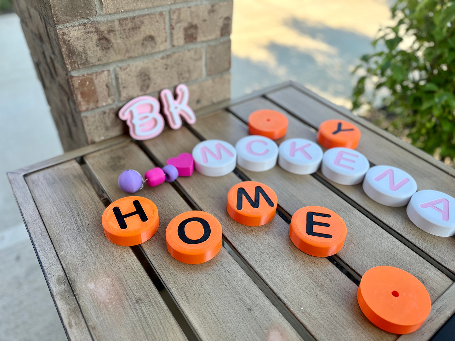 Personalized Jumbo 3D Printed Friendship Bracelet Beads - Custom Letters & Shapes for Creative Eco-Friendly Decor
