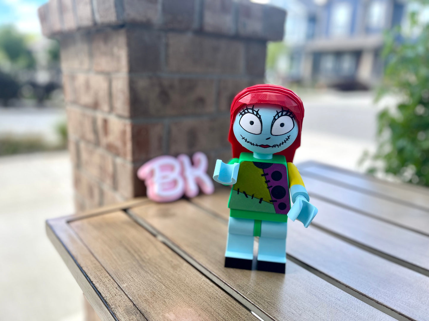 Sally 3D Printed Brick-Style Figure - Nightmare Before Christmas Inspired Display Piece