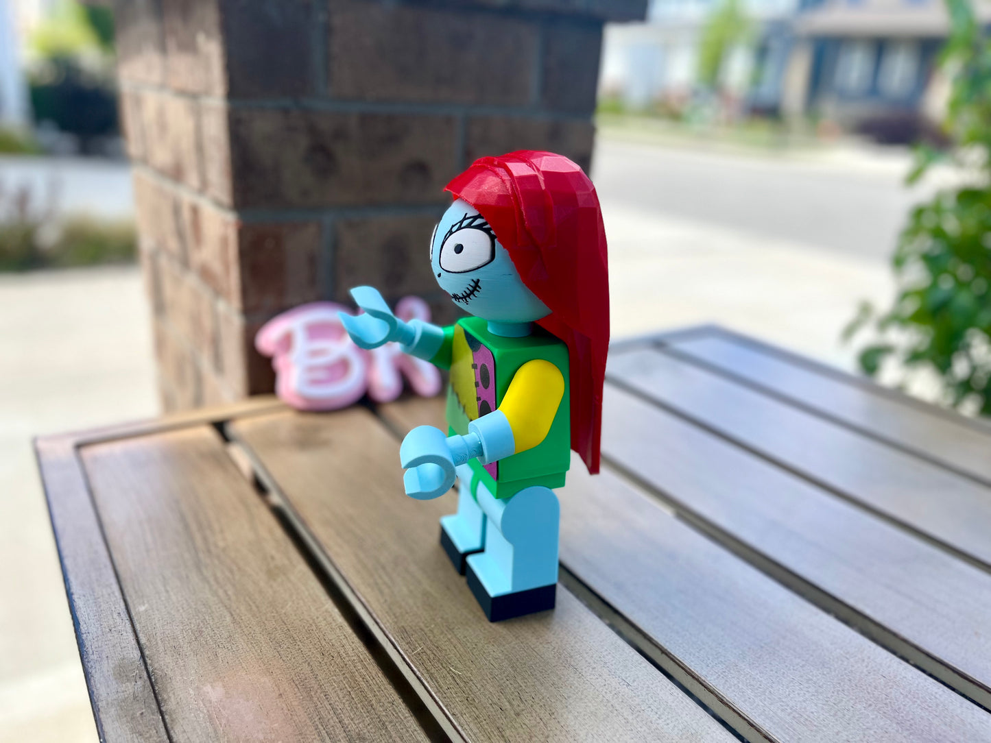 Sally 3D Printed Brick-Style Figure - Nightmare Before Christmas Inspired Display Piece