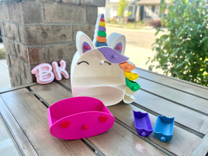 Enchanting 3D Printed Unicorn Jewelry Box: Magical Storage Container for Treasures