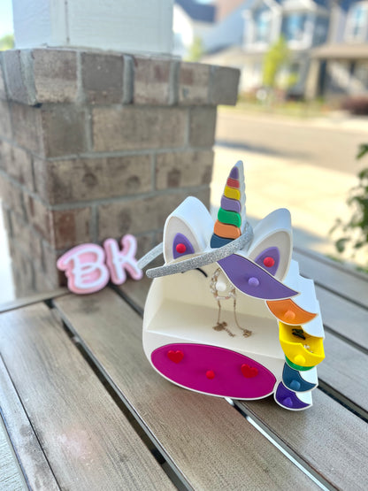 Enchanting 3D Printed Unicorn Jewelry Box: Magical Storage Container for Treasures