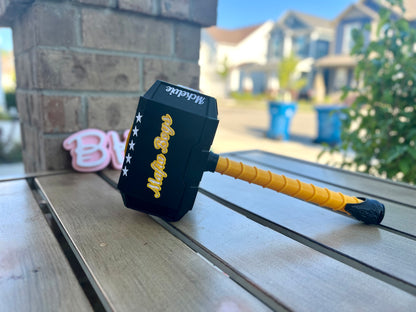 Personalized 3D Printed Thor-Inspired Display Hammer: Customizable Team Colors, School Spirit, Veterans