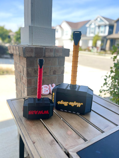 Personalized 3D Printed Thor-Inspired Display Hammer: Customizable Team Colors, School Spirit, Veterans