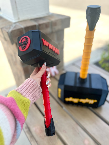 Personalized 3D Printed Thor-Inspired Display Hammer: Customizable Team Colors, School Spirit, Veterans